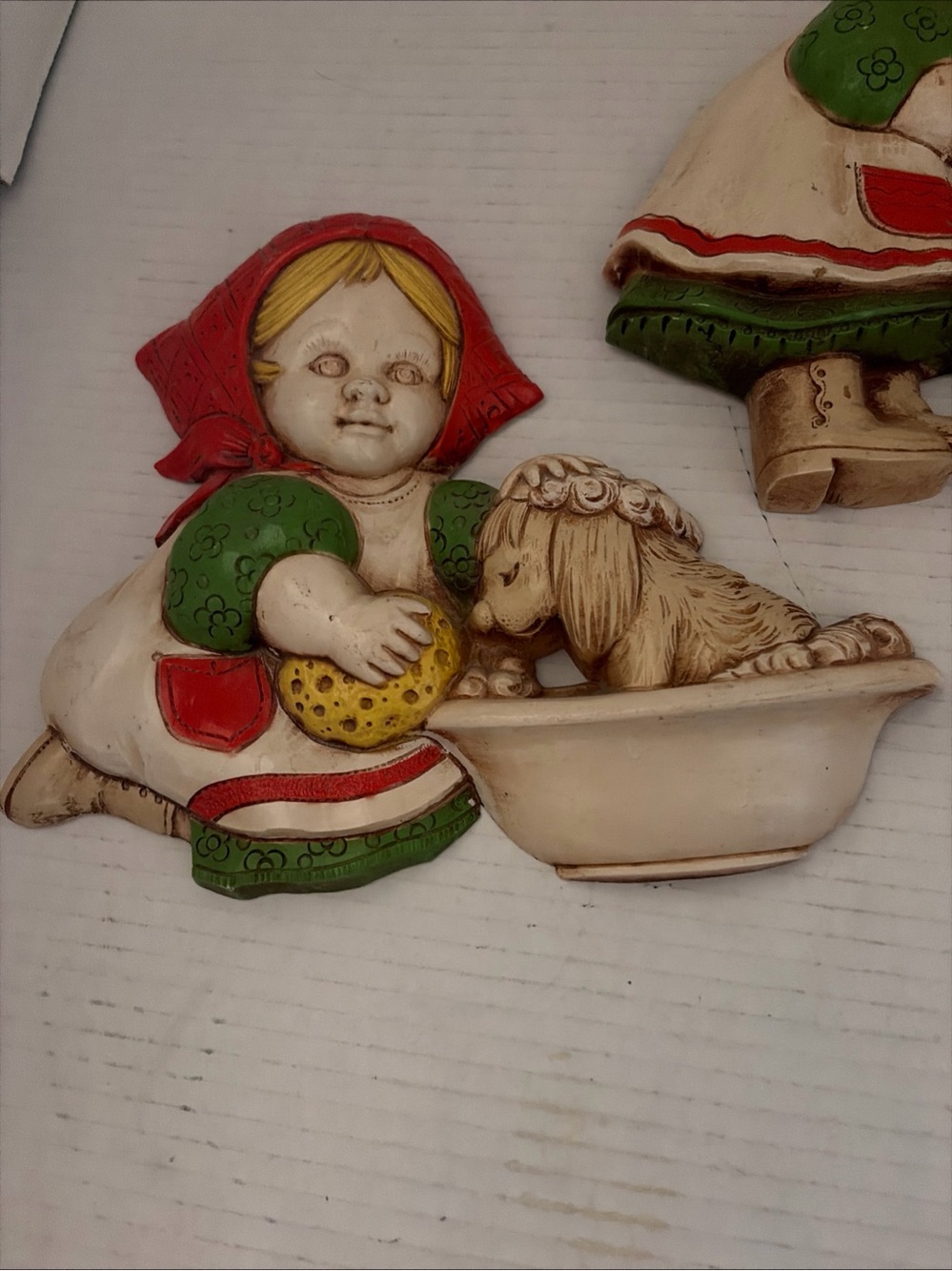 Vintage homco wall plague set 1977